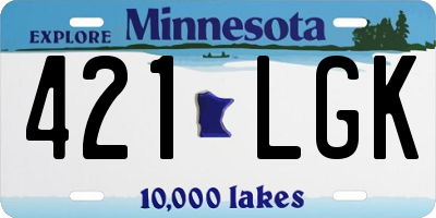 MN license plate 421LGK