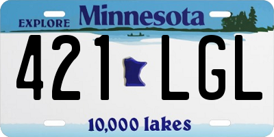 MN license plate 421LGL
