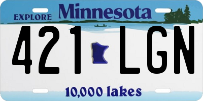 MN license plate 421LGN