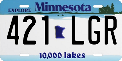 MN license plate 421LGR