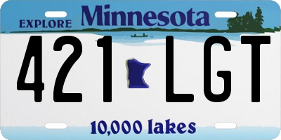 MN license plate 421LGT