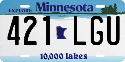 MN license plate 421LGU