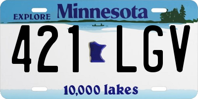 MN license plate 421LGV