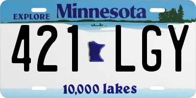 MN license plate 421LGY