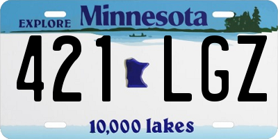 MN license plate 421LGZ