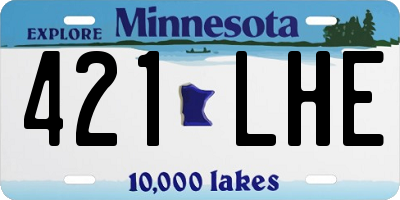 MN license plate 421LHE