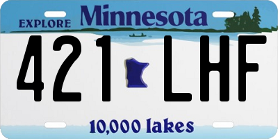 MN license plate 421LHF