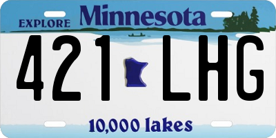 MN license plate 421LHG