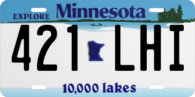 MN license plate 421LHI