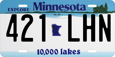 MN license plate 421LHN
