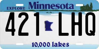 MN license plate 421LHQ