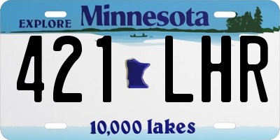 MN license plate 421LHR