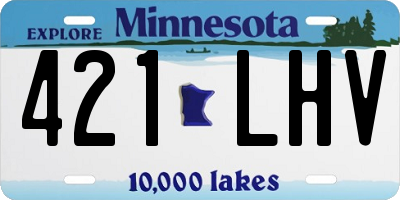 MN license plate 421LHV
