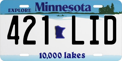 MN license plate 421LID