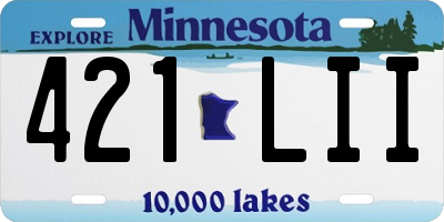 MN license plate 421LII