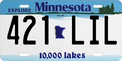 MN license plate 421LIL