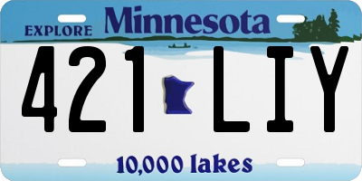 MN license plate 421LIY