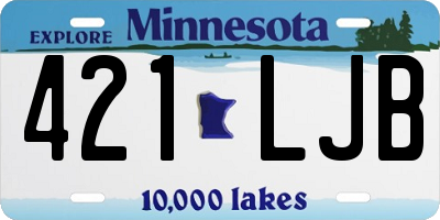 MN license plate 421LJB