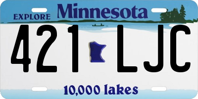 MN license plate 421LJC