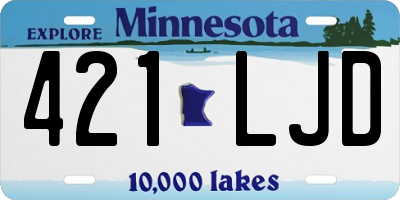 MN license plate 421LJD