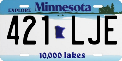 MN license plate 421LJE