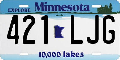 MN license plate 421LJG