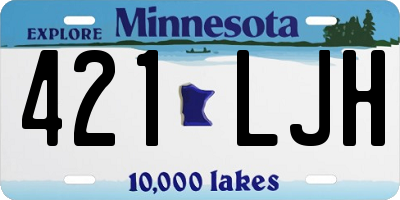 MN license plate 421LJH