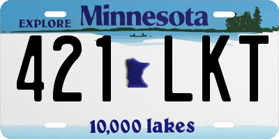 MN license plate 421LKT