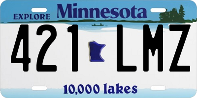 MN license plate 421LMZ