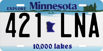 MN license plate 421LNA
