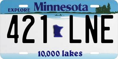 MN license plate 421LNE
