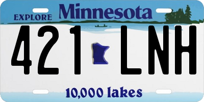 MN license plate 421LNH