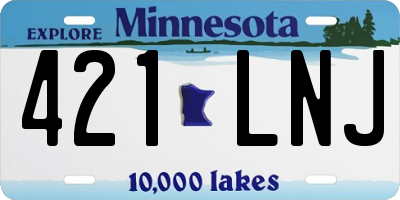 MN license plate 421LNJ