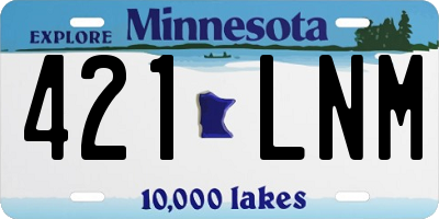 MN license plate 421LNM