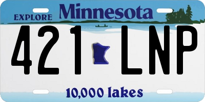 MN license plate 421LNP