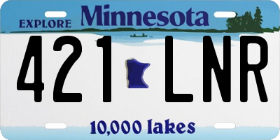 MN license plate 421LNR