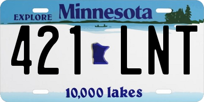 MN license plate 421LNT