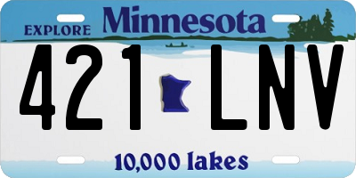 MN license plate 421LNV