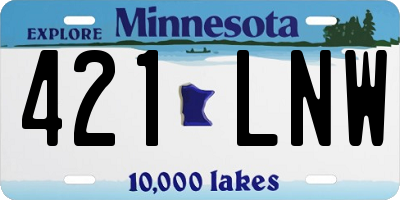 MN license plate 421LNW