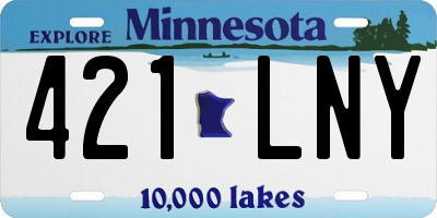 MN license plate 421LNY