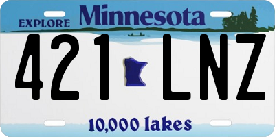 MN license plate 421LNZ