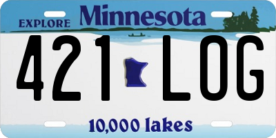 MN license plate 421LOG
