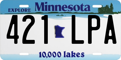 MN license plate 421LPA