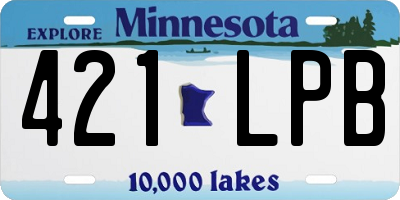 MN license plate 421LPB