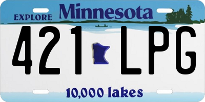 MN license plate 421LPG