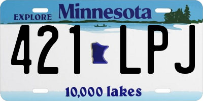 MN license plate 421LPJ