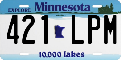 MN license plate 421LPM