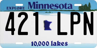 MN license plate 421LPN