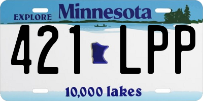 MN license plate 421LPP