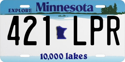 MN license plate 421LPR
